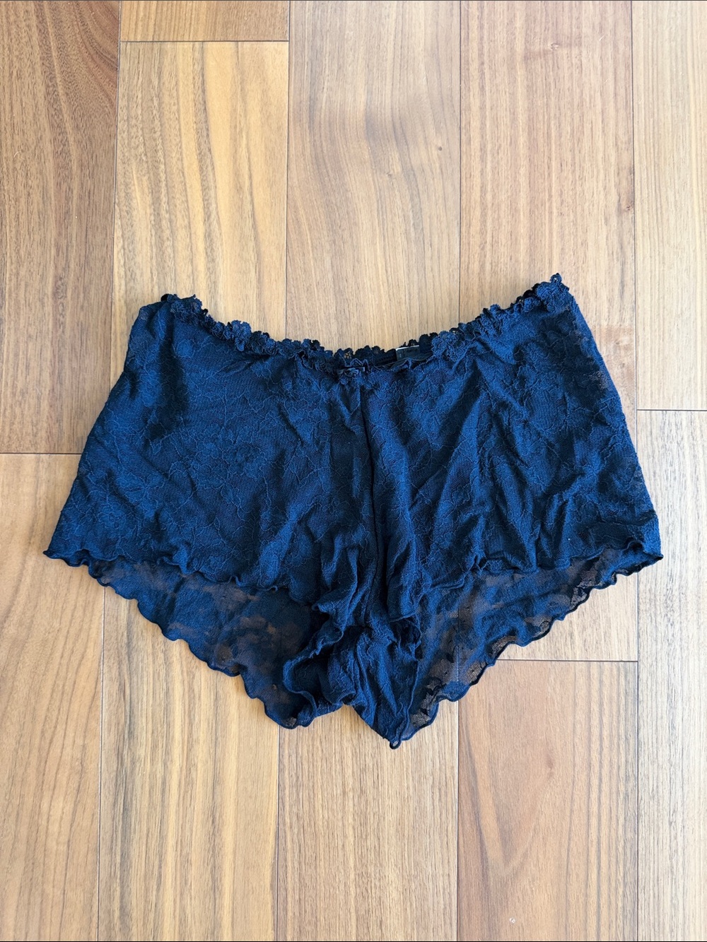 SKIMS Black Lace Sleep Shorts